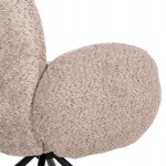 ΠΟΛΥΘΡΟΝΑ ΠΕΡΙΣΤΡΕΦ. WINON HM9778.03 ΜΠΕΖ ΜΠΟΥΚΛΕ ΥΦΑΣΜΑ-ΜΑΥΡΟ ΜΕΤΑΛΛΟ 65x67x92Υ εκ.