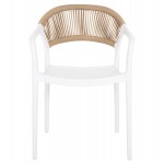 ΠΟΛΥΘΡΟΝΑ ΠΟΛΥΠΡΟΠΥΛΕΝΙΟΥ EVA HM6155.01 ΛΕΥΚΗ ΜΕ ΜΠΕΖ ΣΧΟΙΝΙ 56,5x53x80Υεκ.