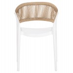 ΠΟΛΥΘΡΟΝΑ ΠΟΛΥΠΡΟΠΥΛΕΝΙΟΥ EVA HM6155.01 ΛΕΥΚΗ ΜΕ ΜΠΕΖ ΣΧΟΙΝΙ 56,5x53x80Υεκ.