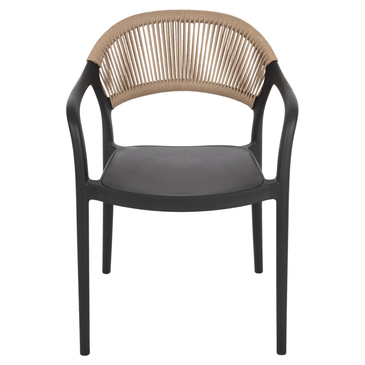 ΠΟΛΥΘΡΟΝΑ ΠΟΛΥΠΡΟΠΥΛΕΝΙΟΥ EVA HM6155.02 ΜΑΥΡΗ ΜΕ ΜΠΕΖ ΣΧΟΙΝΙ 56,5x53x80Υεκ.