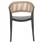 ΠΟΛΥΘΡΟΝΑ ΠΟΛΥΠΡΟΠΥΛΕΝΙΟΥ EVA HM6155.02 ΜΑΥΡΗ ΜΕ ΜΠΕΖ ΣΧΟΙΝΙ 56,5x53x80Υεκ.