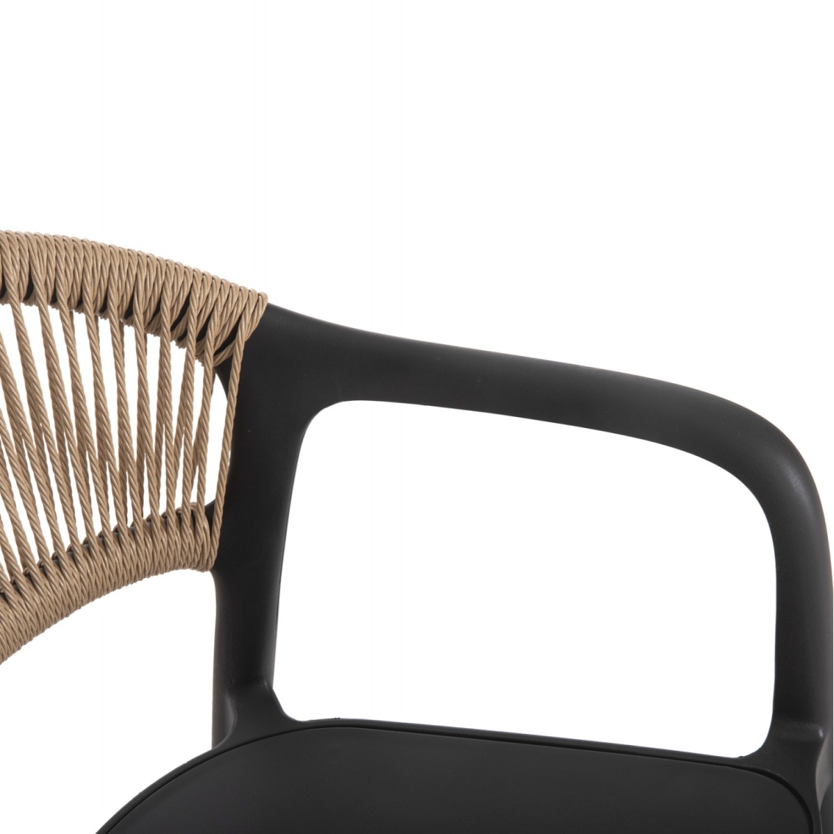 ΠΟΛΥΘΡΟΝΑ ΠΟΛΥΠΡΟΠΥΛΕΝΙΟΥ EVA HM6155.02 ΜΑΥΡΗ ΜΕ ΜΠΕΖ ΣΧΟΙΝΙ 56,5x53x80Υεκ.