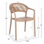 ΠΟΛΥΘΡΟΝΑ ΠΟΛΥΠΡΟΠΥΛΕΝΙΟΥ EVA HM6155.03 ΚΑΠΟΥΤΣΙΝΟ ΜΕ ΜΠΕΖ ΣΧΟΙΝΙ 56,5x53x80Υεκ.