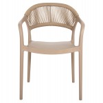 ΠΟΛΥΘΡΟΝΑ ΠΟΛΥΠΡΟΠΥΛΕΝΙΟΥ EVA HM6155.03 ΚΑΠΟΥΤΣΙΝΟ ΜΕ ΜΠΕΖ ΣΧΟΙΝΙ 56,5x53x80Υεκ.