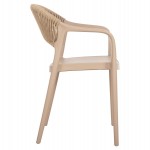 ΠΟΛΥΘΡΟΝΑ ΠΟΛΥΠΡΟΠΥΛΕΝΙΟΥ EVA HM6155.03 ΚΑΠΟΥΤΣΙΝΟ ΜΕ ΜΠΕΖ ΣΧΟΙΝΙ 56,5x53x80Υεκ.