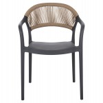 ΠΟΛΥΘΡΟΝΑ ΠΟΛΥΠΡΟΠΥΛΕΝΙΟΥ EVA HM6155.10 ΓΚΡΙ ΜΕ ΜΠΕΖ ΣΧΟΙΝΙ 56,5x53x80Υεκ.