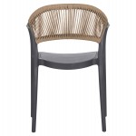 ΠΟΛΥΘΡΟΝΑ ΠΟΛΥΠΡΟΠΥΛΕΝΙΟΥ EVA HM6155.10 ΓΚΡΙ ΜΕ ΜΠΕΖ ΣΧΟΙΝΙ 56,5x53x80Υεκ.