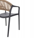 ΠΟΛΥΘΡΟΝΑ ΠΟΛΥΠΡΟΠΥΛΕΝΙΟΥ EVA HM6155.10 ΓΚΡΙ ΜΕ ΜΠΕΖ ΣΧΟΙΝΙ 56,5x53x80Υεκ.