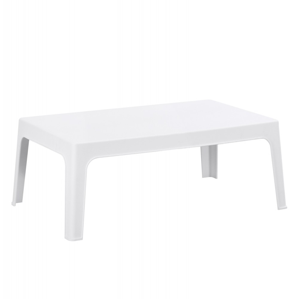 ΤΡΑΠΕΖΑΚΙ ΟΡΘΟΓΩΝΙΟ SLEEK HM6367.01 ΠΟΛΥΠΡΟΠΥΛΕΝΙΟ ΣΕ ΛΕΥΚΟ 105x64x40Υεκ.