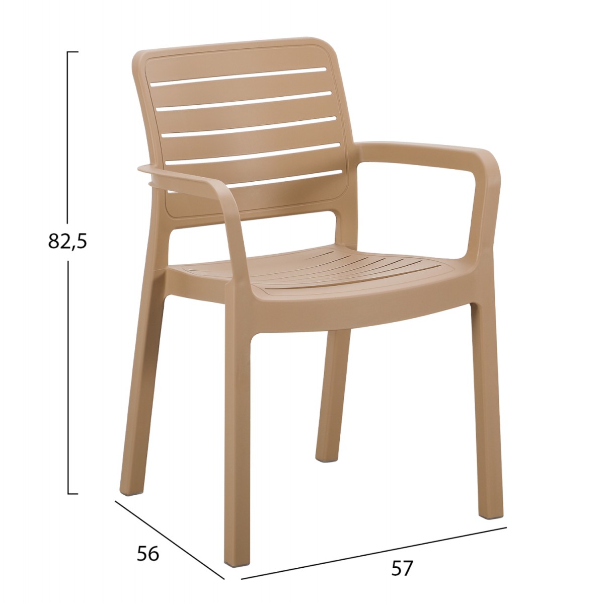 ΠΟΛΥΘΡΟΝΑ ΕΞΩΤ.ΧΩΡΟΥ FLAN HM6369.03 ΚΑΠΟΥΤΣΙΝΟ ΠΟΛΥΠΡΟΠΥΛΕΝΙΟ 57x56x82.5Yεκ.