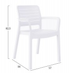 ΠΟΛΥΘΡΟΝΑ ΕΞΩΤ.ΧΩΡΟΥ FLAN HM6369.01 ΛΕΥΚΟ ΠΟΛΥΠΡΟΠΥΛΕΝΙΟ 57x56x82.5Yεκ.