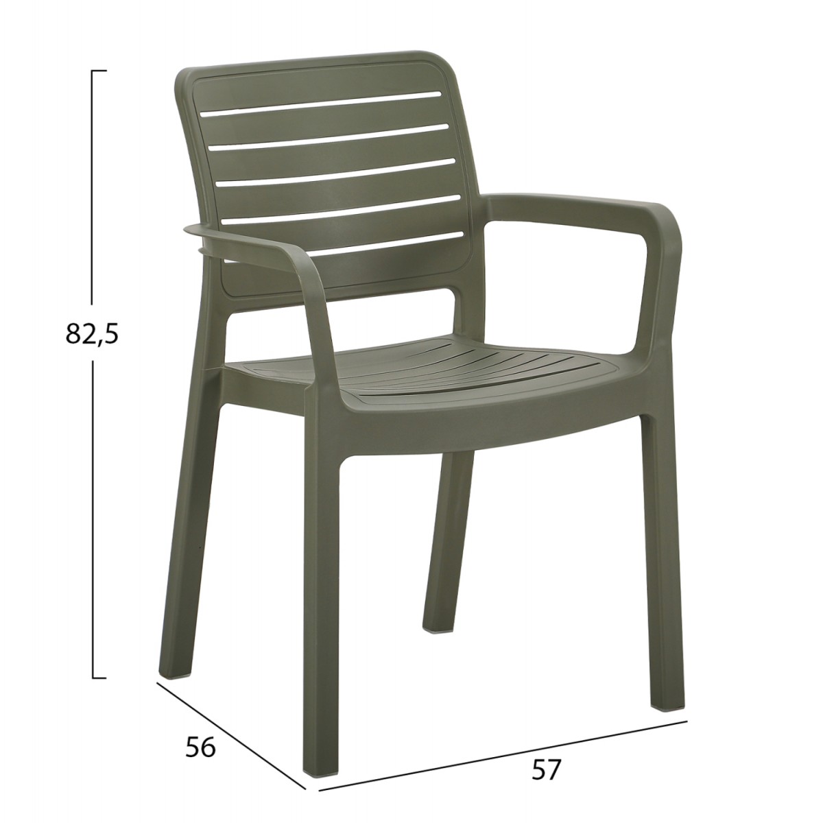 ΠΟΛΥΘΡΟΝΑ ΕΞΩΤ.ΧΩΡΟΥ FLAN HM6369.05 DARK OLIVE ΠΟΛΥΠΡΟΠΥΛΕΝΙΟ 57x56x82.5Yεκ.