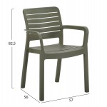 ΠΟΛΥΘΡΟΝΑ ΕΞΩΤ.ΧΩΡΟΥ FLAN HM6369.05 DARK OLIVE ΠΟΛΥΠΡΟΠΥΛΕΝΙΟ 57x56x82.5Yεκ.