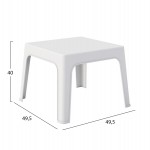 ΤΡΑΠΕΖΑΚΙ ΤΕΤΡΑΓΩΝΟ SLEEK HM6371.01 ΠΟΛΥΠΡΟΠΥΛΕΝΙΟ ΣΕ ΛΕΥΚΟ 56x56x40Υεκ.