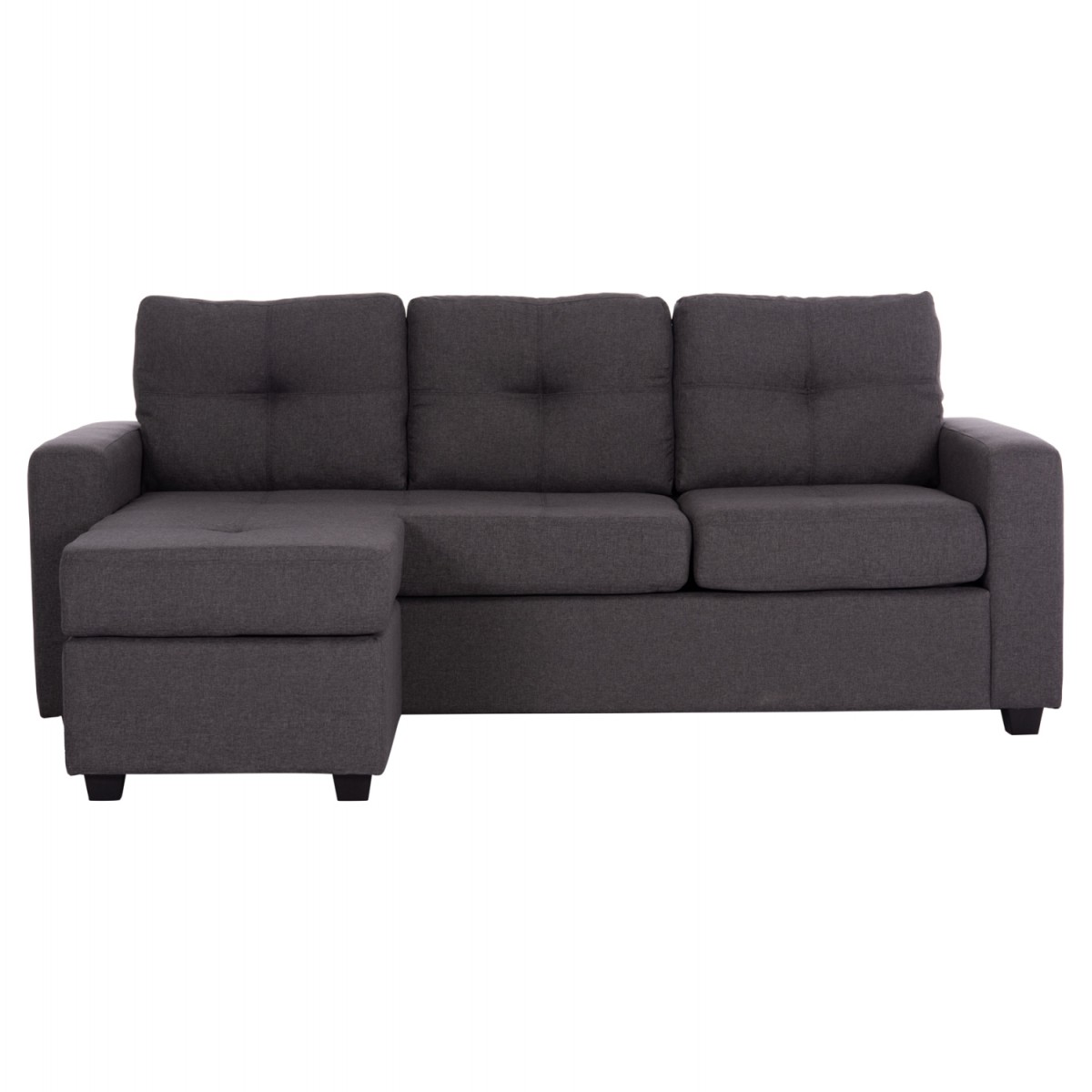 ΚΑΝΑΠΕΣ ΑΝΑΣΤΡΕΨΙΜΗ ΓΩΝΙΑ HM3004.02 ΜΕ ΓΚΡΙ ΥΦΑΣΜΑ 205X140X87Y εκ.