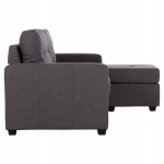 ΚΑΝΑΠΕΣ ΑΝΑΣΤΡΕΨΙΜΗ ΓΩΝΙΑ HM3004.02 ΜΕ ΓΚΡΙ ΥΦΑΣΜΑ 205X140X87Y εκ.