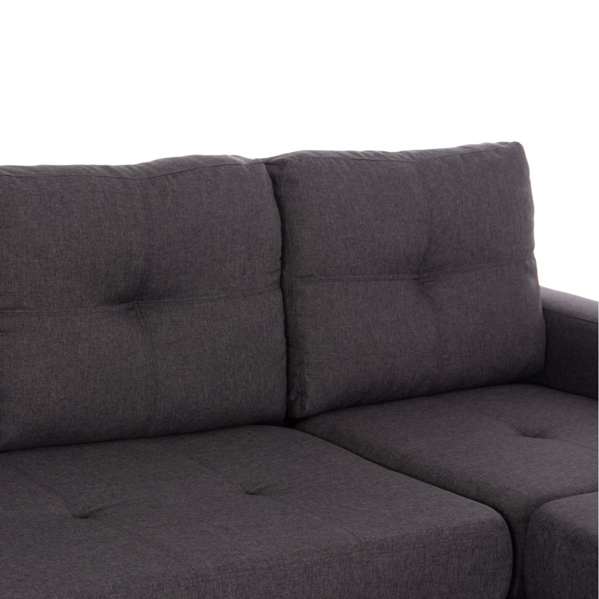 ΚΑΝΑΠΕΣ ΑΝΑΣΤΡΕΨΙΜΗ ΓΩΝΙΑ HM3004.02 ΜΕ ΓΚΡΙ ΥΦΑΣΜΑ 205X140X87Y εκ.