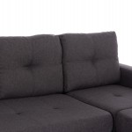 ΚΑΝΑΠΕΣ ΑΝΑΣΤΡΕΨΙΜΗ ΓΩΝΙΑ HM3004.02 ΜΕ ΓΚΡΙ ΥΦΑΣΜΑ 205X140X87Y εκ.