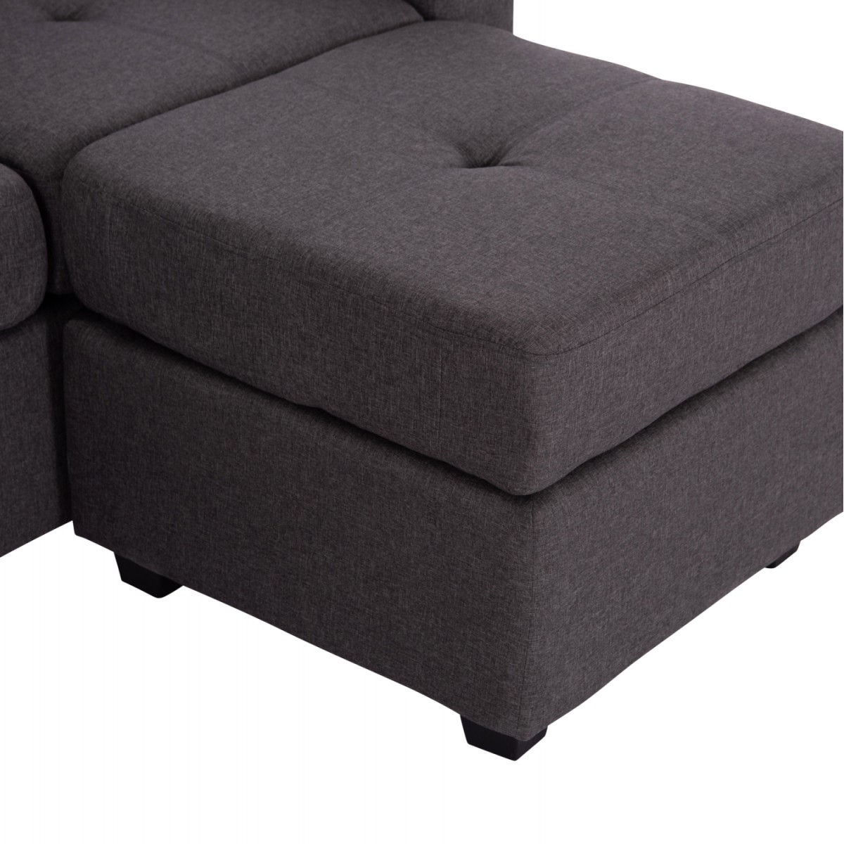 ΚΑΝΑΠΕΣ ΑΝΑΣΤΡΕΨΙΜΗ ΓΩΝΙΑ HM3004.02 ΜΕ ΓΚΡΙ ΥΦΑΣΜΑ 205X140X87Y εκ.