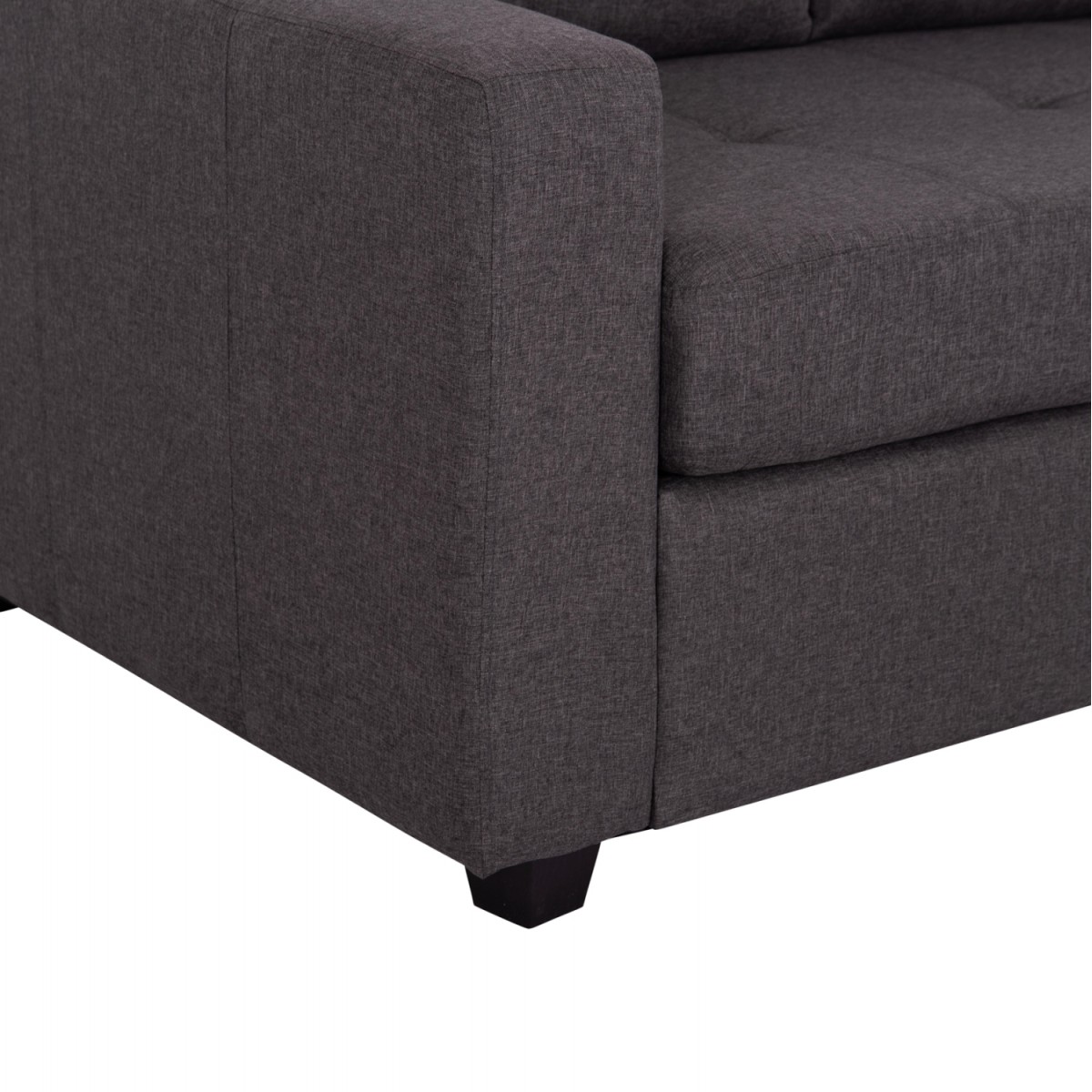 ΚΑΝΑΠΕΣ ΑΝΑΣΤΡΕΨΙΜΗ ΓΩΝΙΑ HM3004.02 ΜΕ ΓΚΡΙ ΥΦΑΣΜΑ 205X140X87Y εκ.