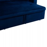 ΚΑΝΑΠΕΣ ΓΩΝΙΑ ΚΡΕΒΑΤΙ WAYNE 224x147x85Υεκ. HM3028.18 ΒΕΛΟΥΔΟ ΜΠΛΕ