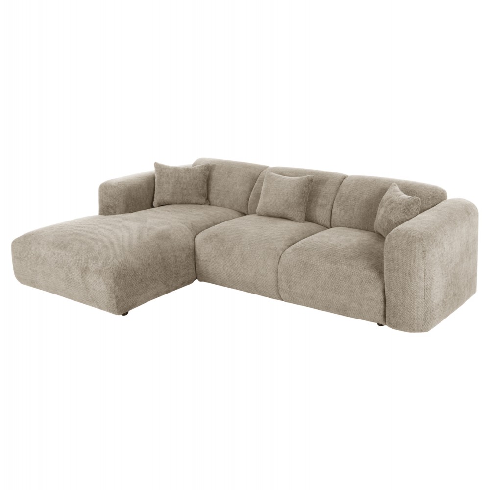 ΚΑΝΑΠΕΣ ΓΩΝΙΑ (ΑΡΙΣΤΕΡΗ) BRICKEN HM3275.01L ΜΠΕΖ ΥΦΑΣΜΑ 110-282x98-160x72Υεκ.