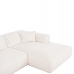 ΚΑΝΑΠΕΣ ΓΩΝΙΑ BRICKEN HM3275.02R ΛΕΥΚΟ ΥΦΑΣΜΑ 110-282x98-160x72Υεκ.