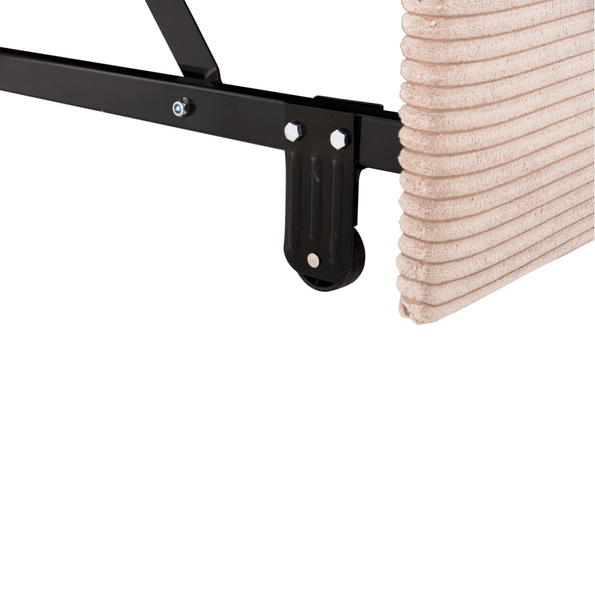 ΓΩΝΙΑΚΟΣ ΚΑΝΑΠΕΣ-ΚΡΕΒΑΤΙ ΜΕ ΑΠΟΘ.ΧΩΡΟ ALDO HM3276.01R ΜΠΕΖ ΥΦΑΣΜΑ 256x91-159x87Υεκ.