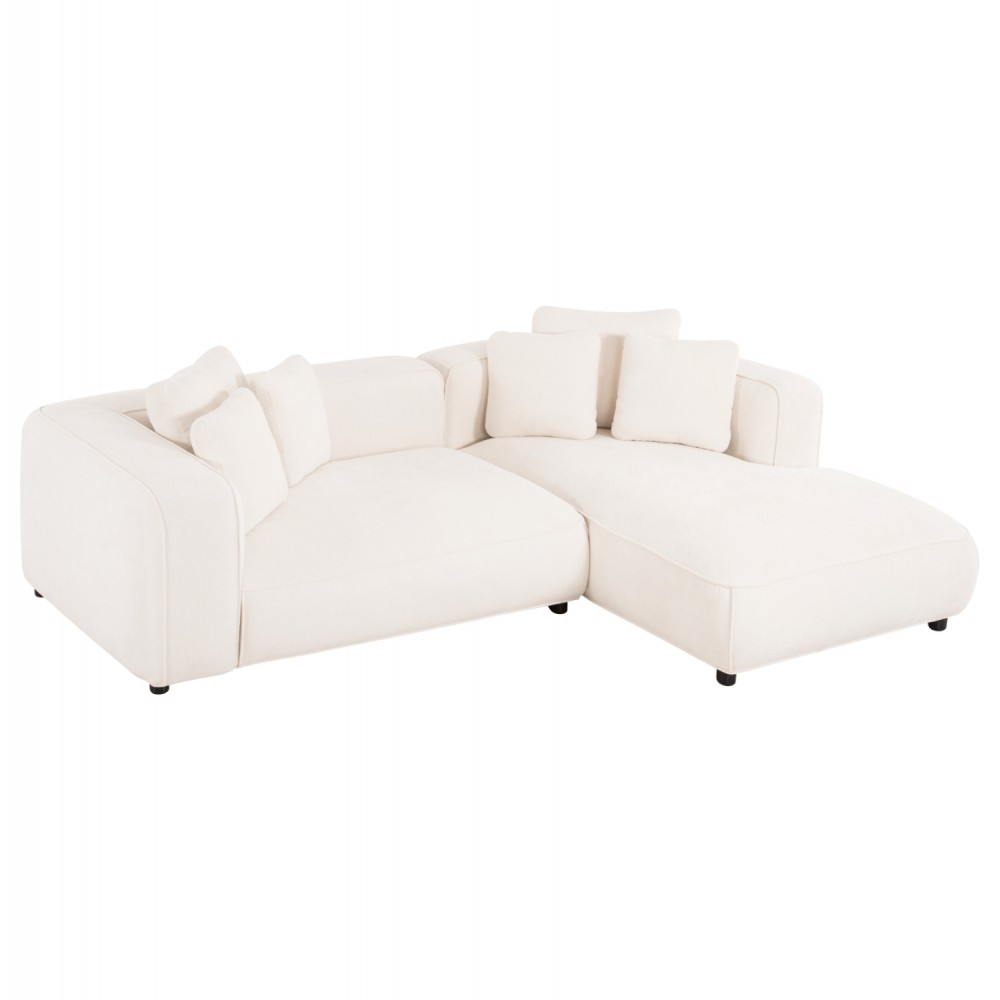 ΚΑΝΑΠΕΣ ΓΩΝΙΑ (ΔΕΞΙΑ) 3-ΘΕΣΙΟΣ GRACE HM3280.02R ΛΕΥΚΟ ΥΦΑΣΜΑ 252x160x70-90Υεκ
