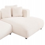 ΚΑΝΑΠΕΣ ΓΩΝΙΑ (ΔΕΞΙΑ) 3-ΘΕΣΙΟΣ GRACE HM3280.02R ΛΕΥΚΟ ΥΦΑΣΜΑ 252x160x70-90Υεκ