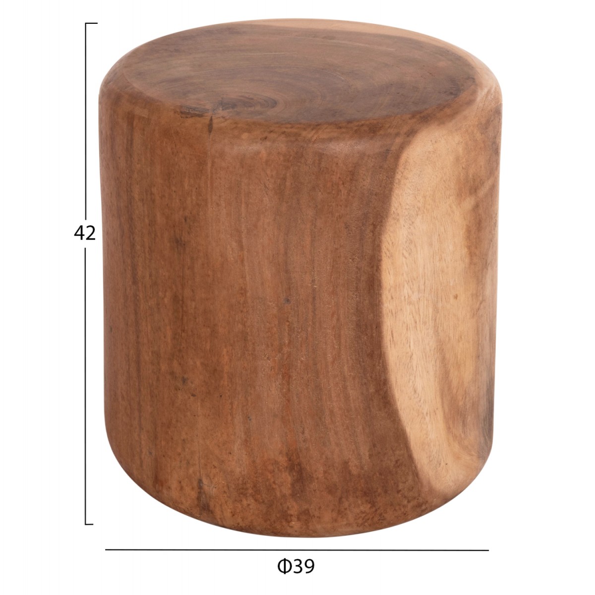 ΣΚΑΜΠΟ ΣΤΡΟΓΓΥΛΟ TOBI HM9791.11 ΜΑΣΙΦ ΞΥΛΟ SUAR--ΦΥΣΙΚΟ Φ39x42Υεκ.