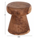 ΣΚΑΜΠΟ-ΤΡΑΠΕΖΑΚΙ ΣΤΡΟΓΓΥΛΟ CUPRE HM9793.11 ΜΑΣΙΦ ΞΥΛΟ SUAR-ΦΥΣΙΚΟ Φ40x45Υεκ.