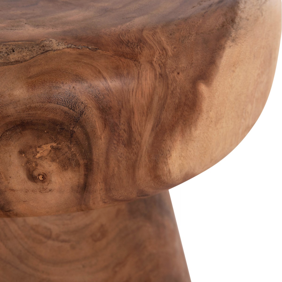 ΣΚΑΜΠΟ-ΤΡΑΠΕΖΑΚΙ ΣΤΡΟΓΓΥΛΟ CUPRE HM9793.11 ΜΑΣΙΦ ΞΥΛΟ SUAR-ΦΥΣΙΚΟ Φ40x45Υεκ.