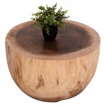 ΤΡΑΠΕΖΙ ΣΑΛΟΝΙΟΥ ΣΤΡΟΓΓΥΛΟ POMPU HM9794.11 ΜΑΣΙΦ ΞΥΛΟ SUAR ΣΕ ΦΥΣΙΚΟ Φ60x35Υεκ.