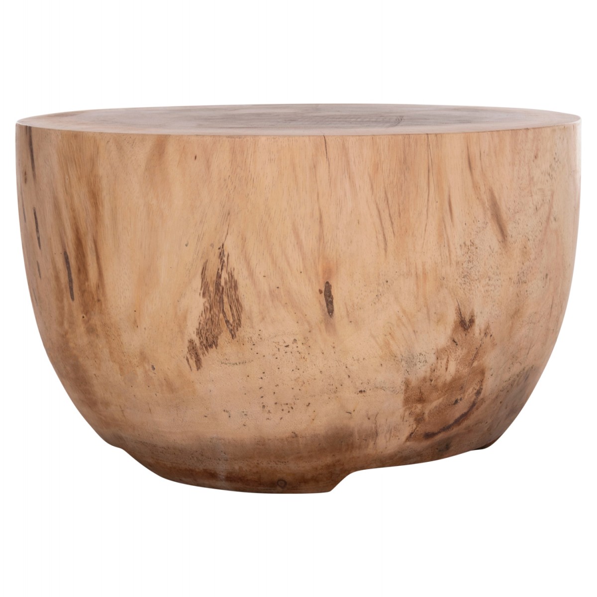 ΤΡΑΠΕΖΙ ΣΑΛΟΝΙΟΥ ΣΤΡΟΓΓΥΛΟ POMPU HM9794.11 ΜΑΣΙΦ ΞΥΛΟ SUAR ΣΕ ΦΥΣΙΚΟ Φ60x35Υεκ.