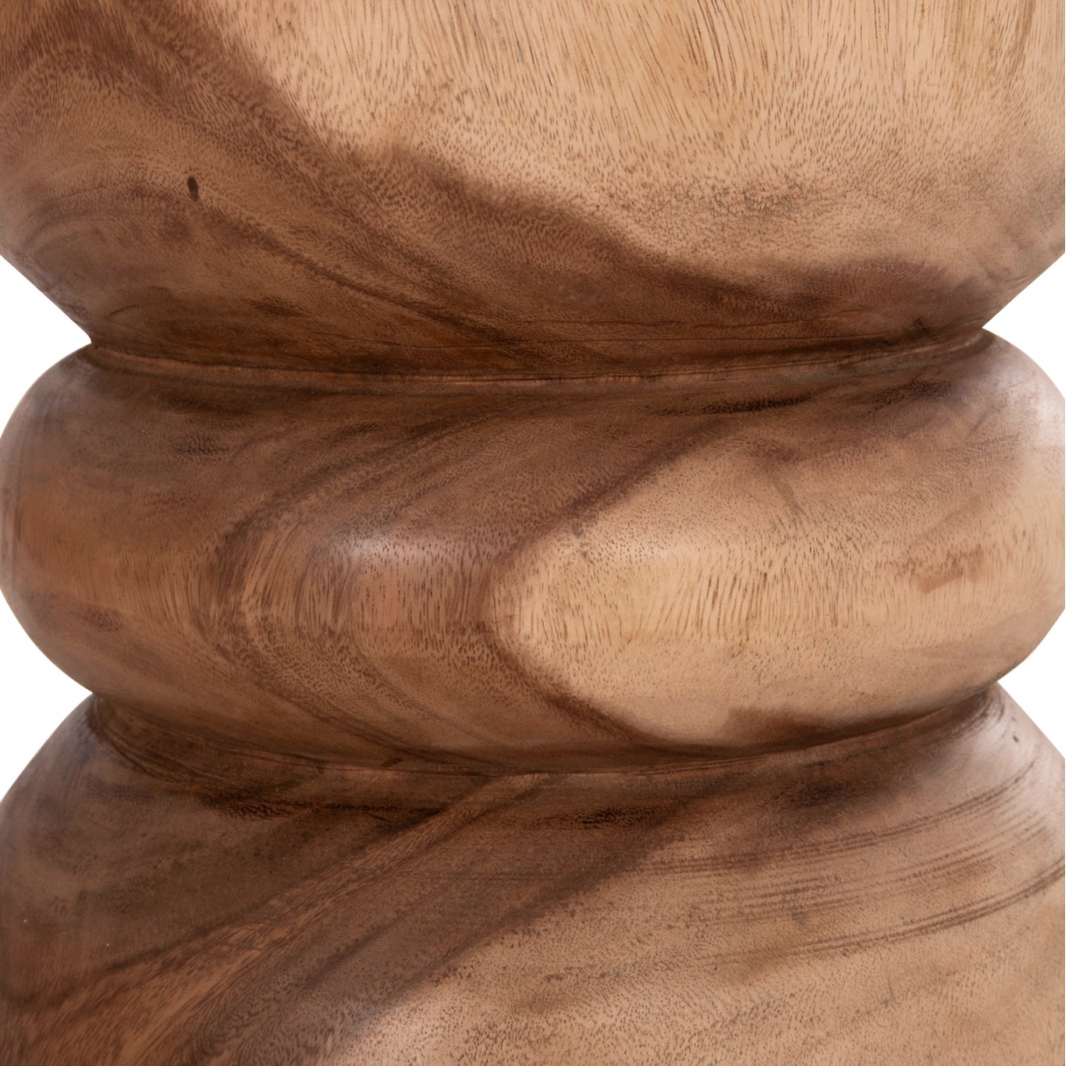 ΣΚΑΜΠΟ/ΤΡΑΠΕΖΑΚΙ ΣΤΡΟΓΓΥΛΟ BELLO HM9900.11 ΞΥΛΟ SUAR--ΦΥΣΙΚΟ Φ35x46Υεκ.