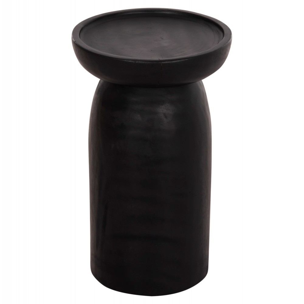 ΤΡΑΠΕΖΙ ΒΟΗΘΗΤΙΚΟ LOKI HM9899.12 ΜΑΣΙΦ ΞΥΛΟ SUAR ΣΕ ΜΑΥΡΟ Φ30x50Υεκ.