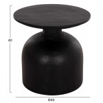 ΒΟΗΘΗΤΙΚΟ ΤΡΑΠΕΖΑΚΙ PUMBE-s HM9892.12 ΞΥΛΟ SUAR--ΜΑΥΡΟ Φ40x40Υεκ