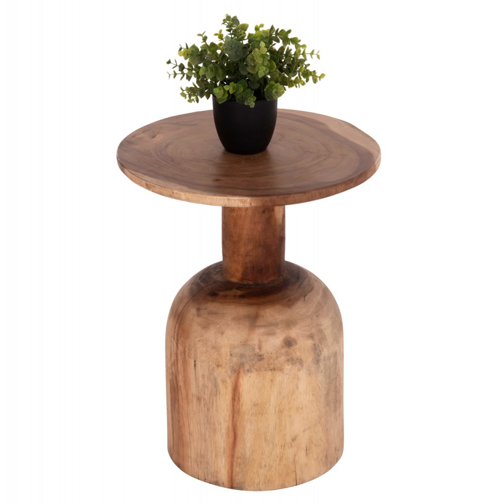 ΒΟΗΘΗΤΙΚΟ ΤΡΑΠΕΖΑΚΙ PUMBE HM9891.11 ΞΥΛΟ SUAR ΣΕ ΦΥΣΙΚΟ ΧΡΩΜΑ Φ40x50Υεκ