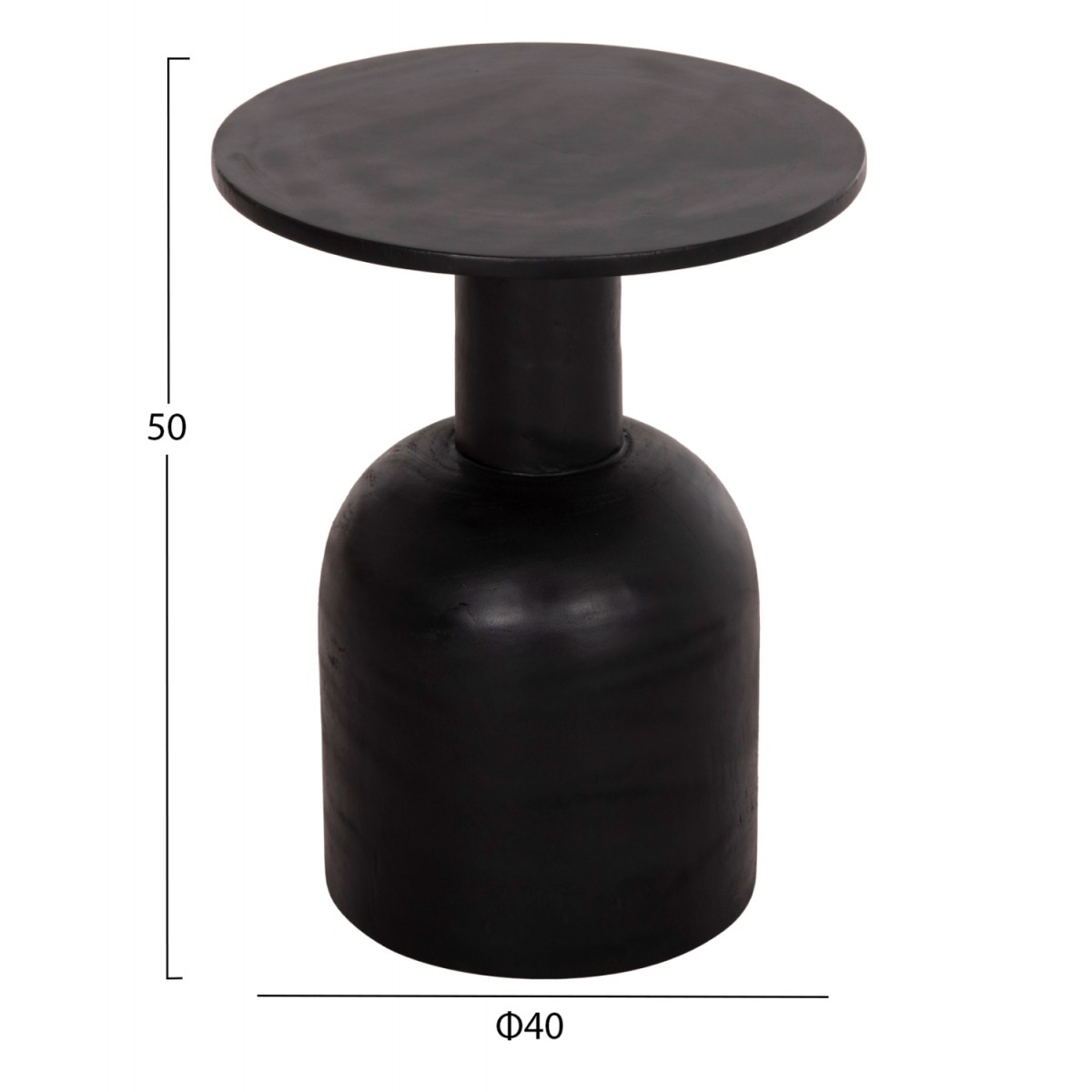 ΒΟΗΘΗΤΙΚΟ ΤΡΑΠΕΖΑΚΙ PUMBE HM9891.12 ΞΥΛΟ SUAR ΣΕ ΜΑΥΡΟ ΧΡΩΜΑ Φ40x50Υεκ