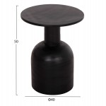 ΒΟΗΘΗΤΙΚΟ ΤΡΑΠΕΖΑΚΙ PUMBE HM9891.12 ΞΥΛΟ SUAR ΣΕ ΜΑΥΡΟ ΧΡΩΜΑ Φ40x50Υεκ