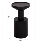 ΤΡΑΠΕΖΙ ΒΟΗΘΗΤΙΚΟ BERMAL HM9889.12 ΜΑΣΙΦ ΞΥΛΟ SUAR ΣΕ ΜΑΥΡΟ Φ35x65Υεκ.