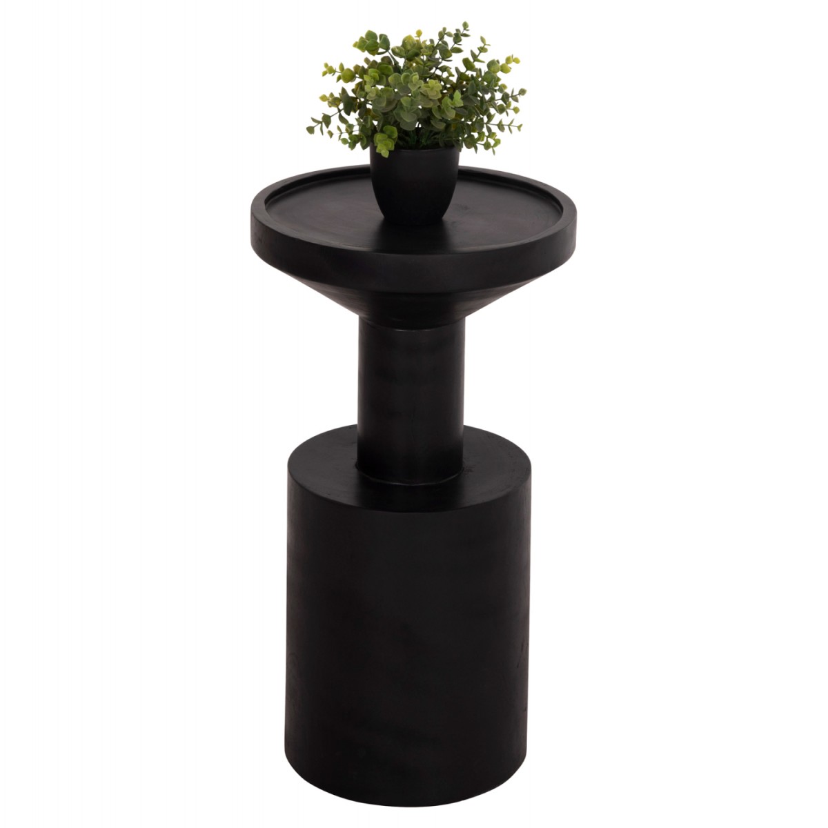 ΤΡΑΠΕΖΙ ΒΟΗΘΗΤΙΚΟ BERMAL HM9889.12 ΜΑΣΙΦ ΞΥΛΟ SUAR ΣΕ ΜΑΥΡΟ Φ35x65Υεκ.