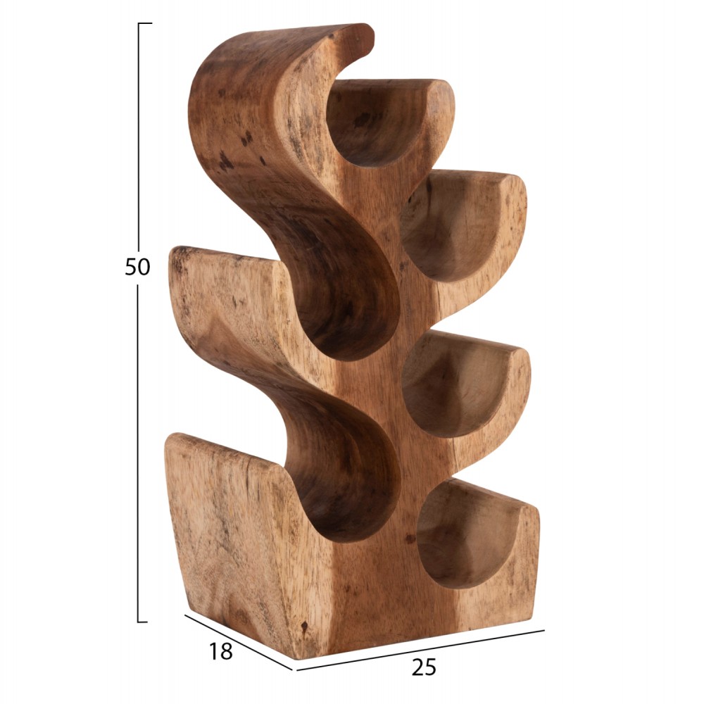 ΚΑΒΑ ΜΠΟΥΚΑΛΙΩΝ 6-ΘΕΣΕΩΝ DIONY HM9485.11 ΞΥΛΟ SUAR--ΦΥΣΙΚΟ 25x18x50Υεκ.