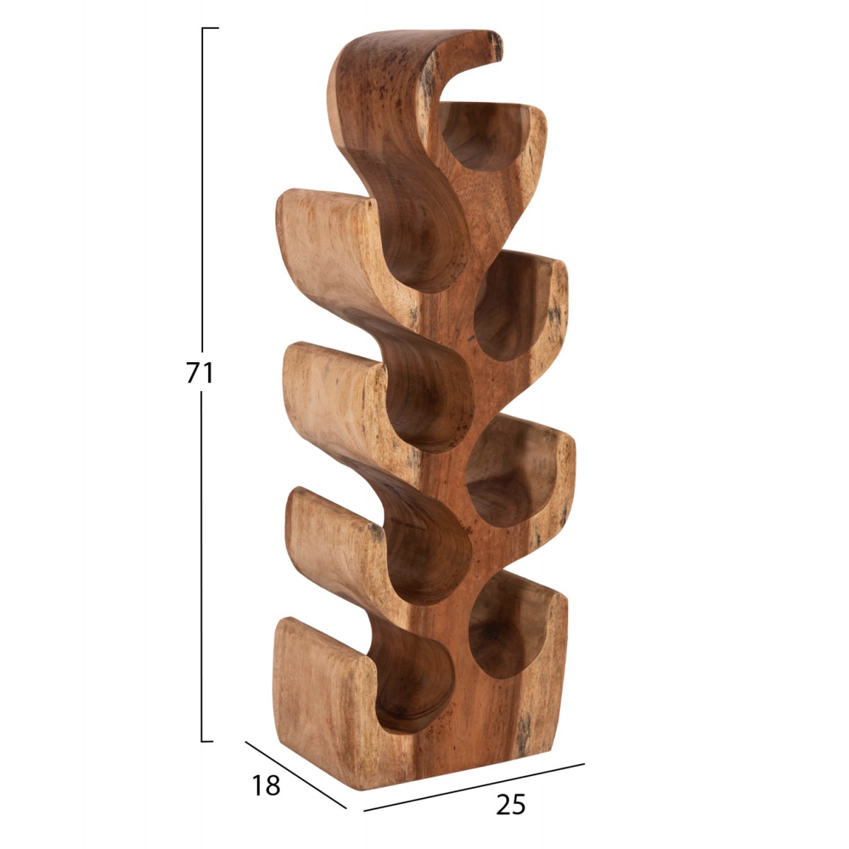 ΚΑΒΑ ΜΠΟΥΚΑΛΙΩΝ 8-ΘΕΣΕΩΝ DIONY HM18232.11 ΞΥΛΟ SUAR--ΦΥΣΙΚΟ 25x18x71Υεκ.