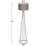 ΦΩΤΙΣΤΙΚΟ ΔΑΠΕΔΟΥ HUE HM7581.11 ΜΕΤΑΛΛΙΚΟ ΓΚΡΙ Φ38x144Υεκ.