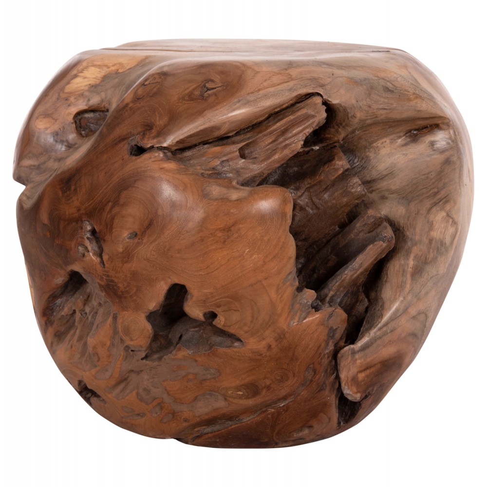 ΒΟΗΘΗΤΙΚΟ ΤΡΑΠΕΖΙ LOGGY HM18295 ΞΥΛΟ TEAK--ΦΥΣΙΚΟ 50x50x50Υεκ.