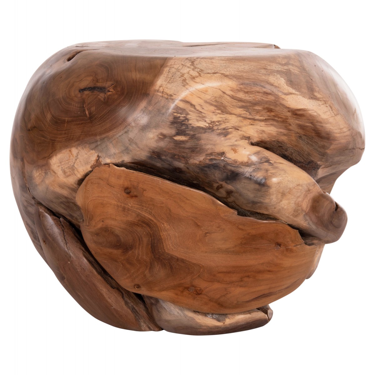 ΒΟΗΘΗΤΙΚΟ ΤΡΑΠΕΖΙ LOGGY HM18295 ΞΥΛΟ TEAK--ΦΥΣΙΚΟ 50x50x50Υεκ.