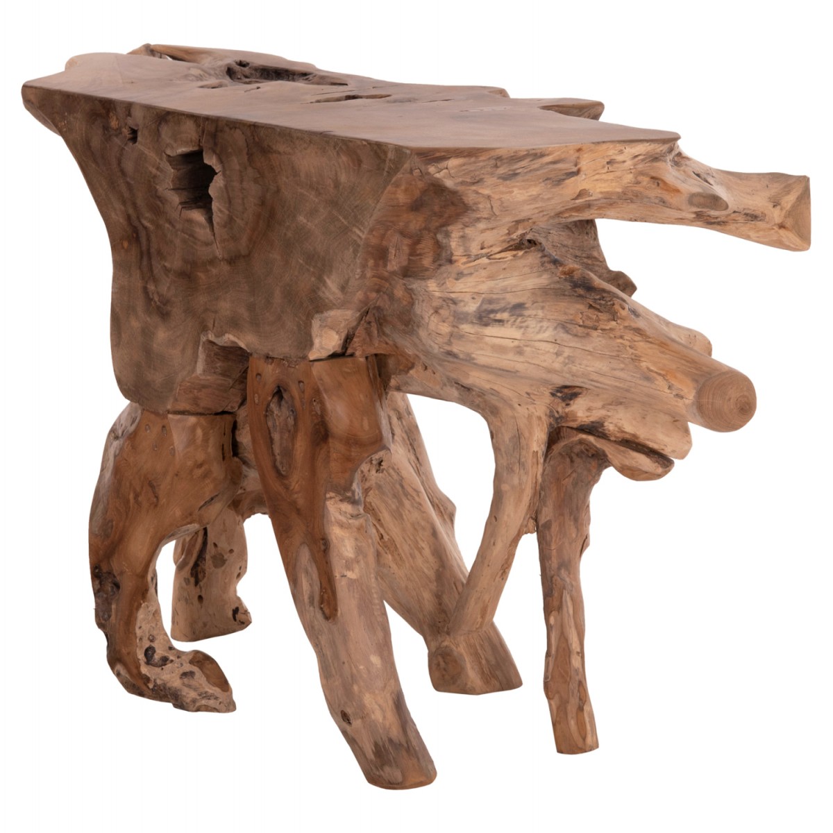 ΚΟΝΣΟΛΑ GRIMAL HM18298 ΞΥΛΟ ΤΕΑΚ (ΡΙΖΑ)--ΦΥΣΙΚΟ 125x46x80Υεκ.