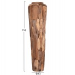 ΔΙΑΚΟΣΜΗΤΙΚΟ ΒΑΖΟ ΔΑΠΕΔΟΥ ZEMLI HM18299 ΚΟΜΜΑΤΙΑ ΑΝΑΚΥΚΛ. TEAK ΦΥΣΙΚΟ Φ43x152Υεκ.